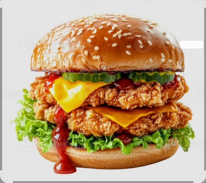 Double Chicken Cheese Burger
